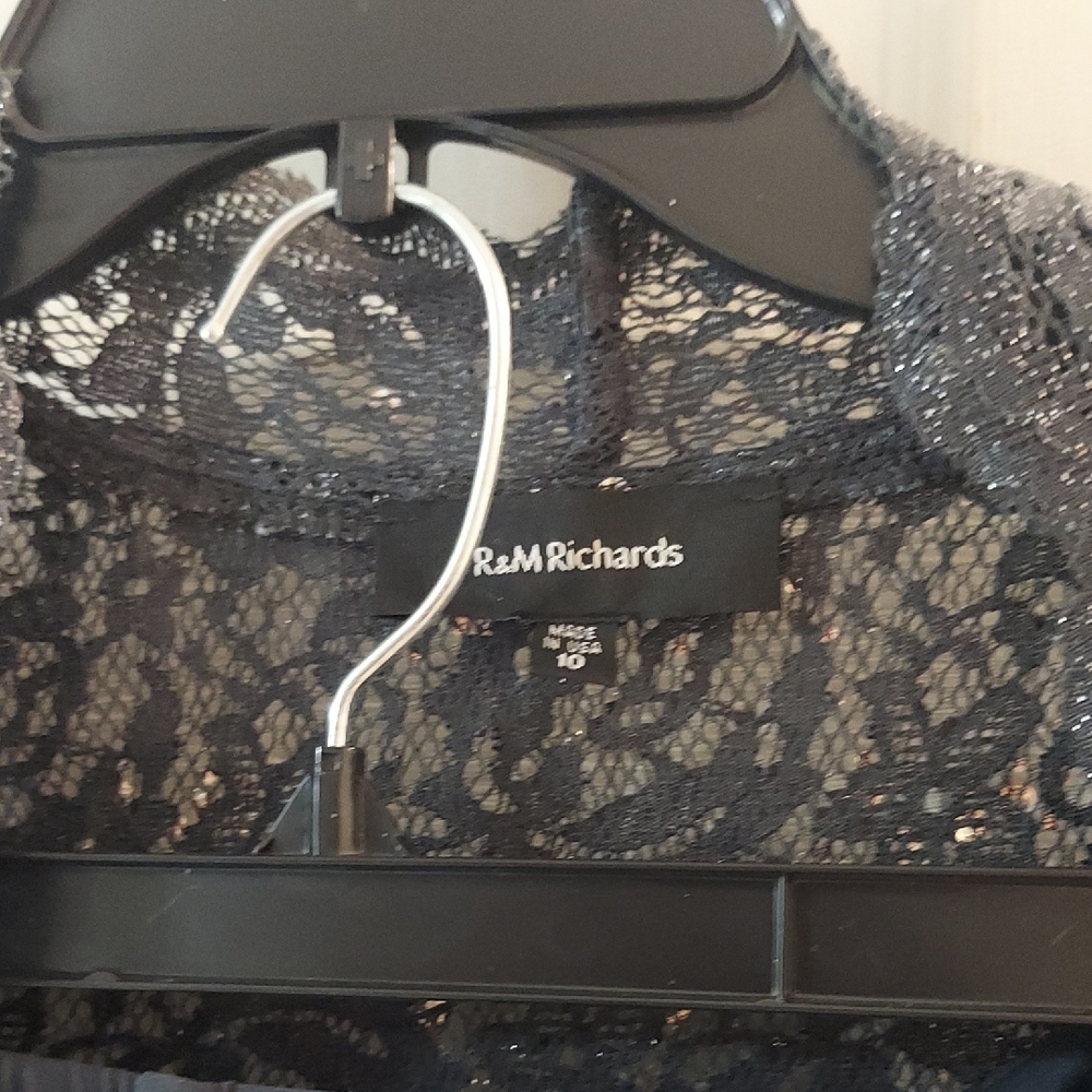 R&M Richards Black Lace Jumpsuit